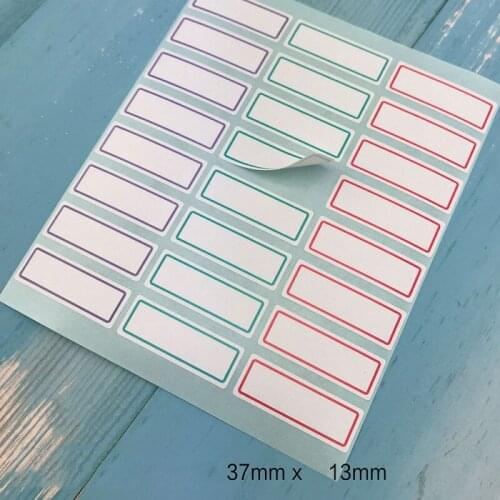 5Sheets/lot 37x13mm Handwriting Labels Stickers Goods Name Tags DIY File Notes Classification Sticker Supplies