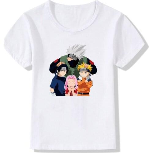 Boys New Style Narutos Summer T Shirts Kids Short Sleeves Fashion Girls Tshirt Casual Uzumaki Printing Tee Anime Manga Apparel