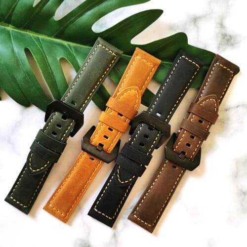 22mm Leather Watchband For Garmin Fenix 5 plus Forerunner 935 945 Bracelet smart Watch Band crazy horse leather Wrist Strap band
