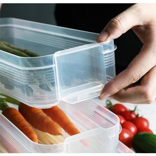 Multi-Layer Kitchen Food Storage Containers Organizer Plastic Transparent Refrigerator Fridge Cabinet Freezer Desk Organizer