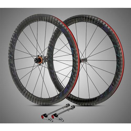 Carbon Knife 50mm Highway Bicycle 700C Competition Special Wheel Set Four-Axis Carbon Flower-Drum Colorful Standard bike wheel
