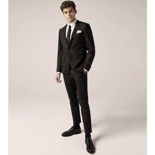 New Arrival Tailored Men Suits Wedding Prom Suits Male Tuxedo 2 Piece Bridegroom Best Man Terno Suits For Men (Jacket+Pants)