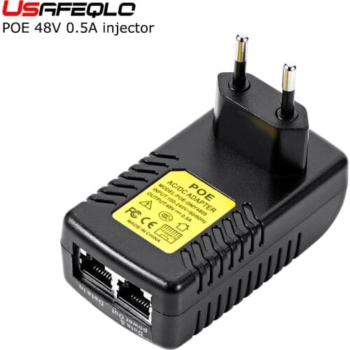 Surveillance CCTV Security 48V 0.5A 24W POE Wall Plug POE Injector Ethernet Adapter IP Camera Phone PoE Power Supply US EU Plug