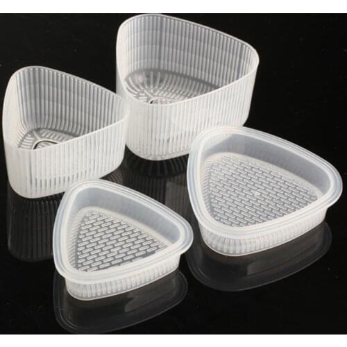 2 Pair Practical Kitchen Bento Decorating Sushi Onigiri Mold Food Press Triangular Form Rice Ball Maker Transparent DIY Tool