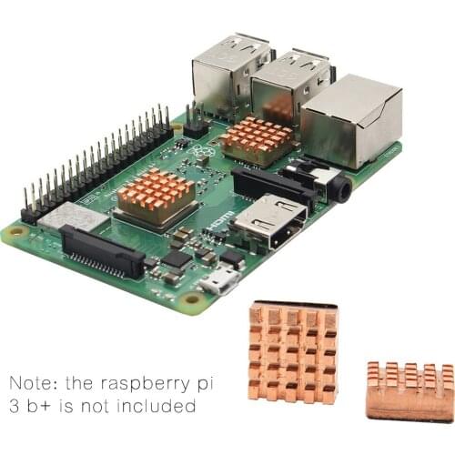 Raspberry Pi 3 B+ Heatsink Heat Sink 2Pcs Copper Heat Sink for Raspberry Pi 3 Model B