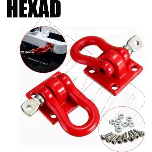 2pcs RC Car Metal Trailer Shackle Rescue Tow Hook for 1/10 RC Crawler Traxxas TRX4 Axial SCX10 90046 RC4WD D90 TF2 Tamiya CC01