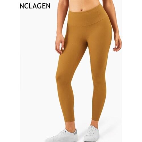 NCLAGEN Sports Leggings High Waist Fitness Yoga Pants Women Squat Proof Energy Slim Gym Sexy Butt Lifting Workout Running Tights