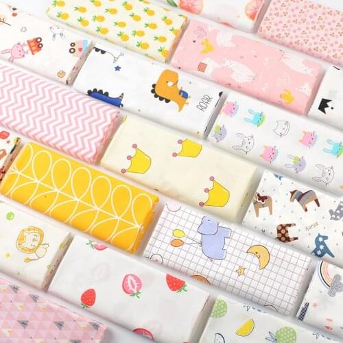 Encrypted cotton baby bedding diy fabric children cartoon bed sheet quilt twill printing cotton fabric 160x50cm