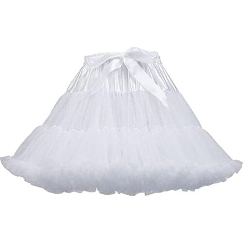 Womens Petticoat Skirt Chiffon Dress Tulle Skirt Tutu Party Cosplay Skirt 2022