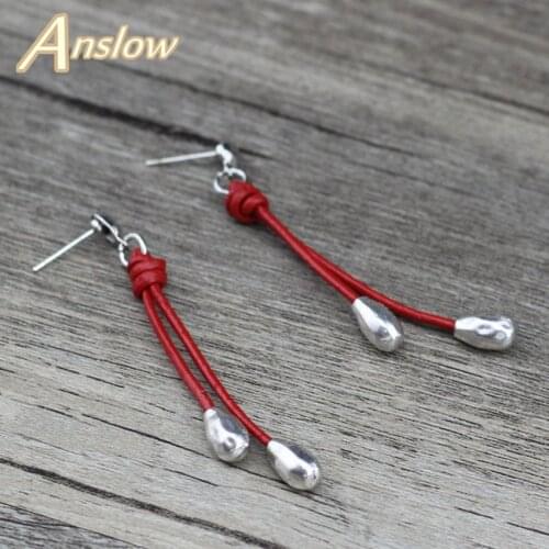 Anslow 2018 New Design Retro Water Drop Shape Handmade DIY Elegant Woman Earrings For Women Men Girl Mothes Day Gift LOW0094AE