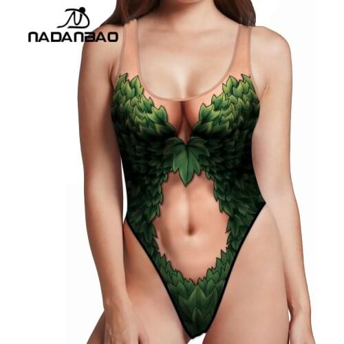 NADANBAO Women Swimsuits Evangelion Anime Swimwear Cosplay Superhero Sleeveless 3D Animal Printed Bathing Suits Slim Bodysuits