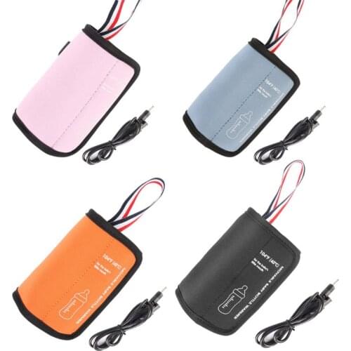 1PC USB Baby Bottle Warmer Portable Milk Travel Cup Warmer Heater Infant Feeding Bottle Bag Storage Cover Insulation Thermostat