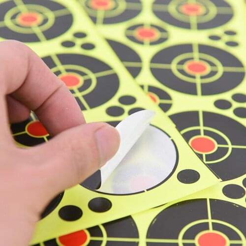 160 Pcs Shooting Targets 2" Reactive Paper Glow Florescent Paper Target For Hunting Archery Arrow Training Shoot Accessories