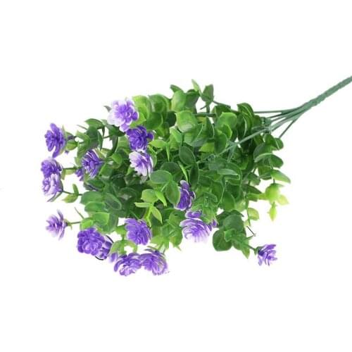 3 Branches Artificial Flower 7-Branch Plastic Fake Flower Lotus Flower Lifelike Faux Plant for Home balcony garden wedding decor