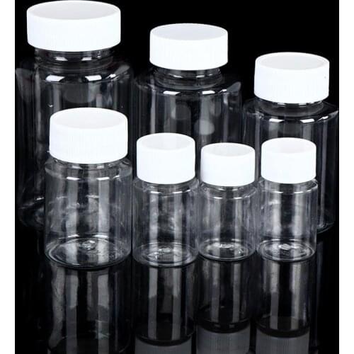 5pcs Refillable Bottles 15ml/20ml/30ml/50ml/100ml/150ml/200ml Plastic PET Clear Empty Seal Bottles Container