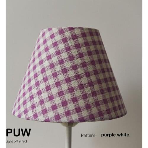 Lamp shade for lighting Grid pattern Textile Fabrics Fashionable Decorative E27/E26 table lamp shade pendant lamp cover
