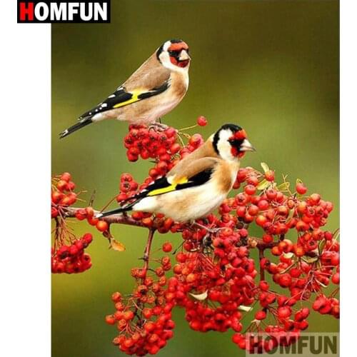HOMFUN Diamond Painting Full Square/Round Drill 5D DIY "Animal bird" Daimond Embroidery Rhinestone Cross Stitch Decor A00188