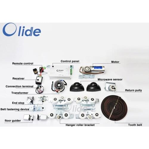 Automatic sliding door mechanisms with microwave sensor without rail and cover