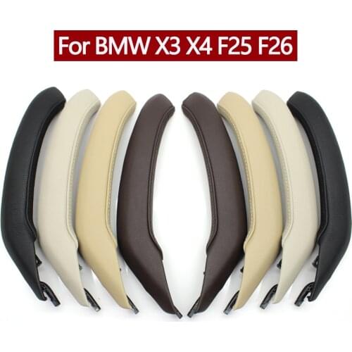 Car Interior Left Right Passenger Door Handle Grab Leather Cover Trim Replacement For BMW X3 X4 F25 F26 2010-2016