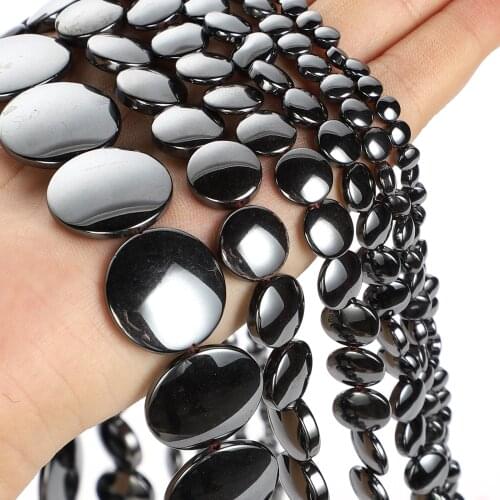 Arc Black Hematite Beads Natural Stone Beads Round Loose Beads For Jewelry Making DIY Bracelet Accessories Beads 4-10mm
