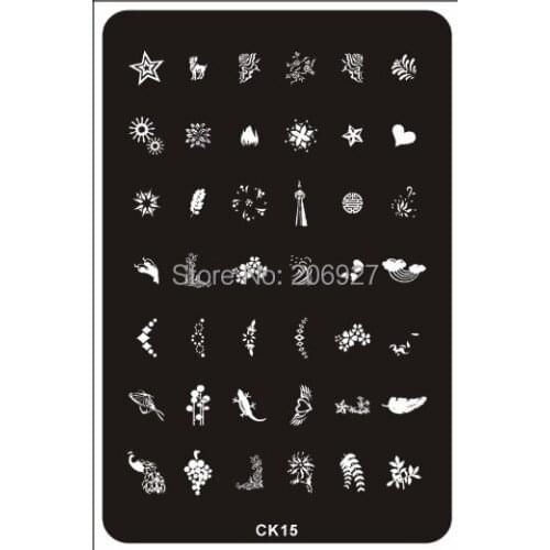C-K-15 1pc Cute Big Stamping Metal Plate Nail Art