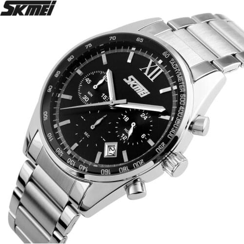 2020 Watches Men Luxury Top Brand SKMEI Full Stainless Steel Analog Display Fashion Mens Quartz Watch sport casual Wristwatch