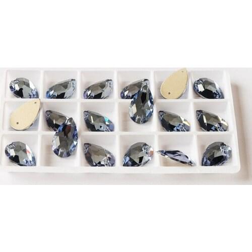 CTPA3bl 3230 Light Sapphire Color Sew On Rhinestones Different Sizes flatback Sewing Strass For Wedding Dress Crafts Clothes