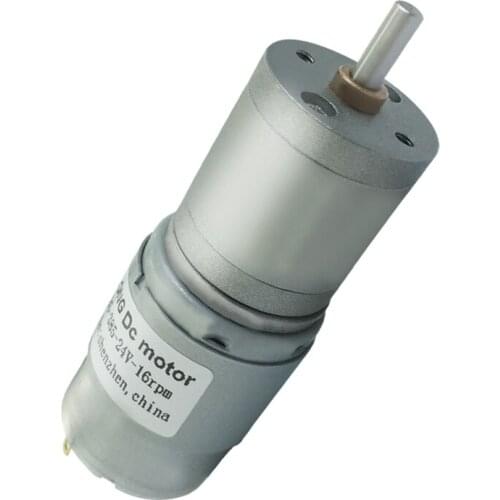 JGA25-385 DC Gear Motor 12-24V Miniature Low Speed Motor Shaft DIY 15RPM-1727RPM