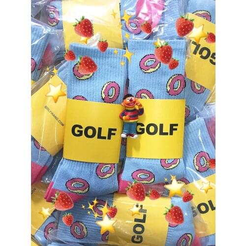 Kawaii 3D Street Fashion Cotton Adult Middle Calf Crew Socks Doughnut Cute Donut Donuts Mister Cake Funny Sweet Food Teen Funky