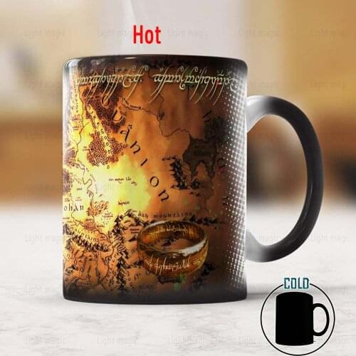 Magic Map Mug 350ml Creative Ceramic Color Changing Coffee Cup Mug Christmas Gift Mug for your Friends