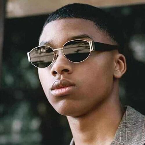 2021 Brand Women ins Popular Vintage Round Sunglasses Men New Luxury Women Oval Punk Glasses Fashion Eyewear Gafas de sol UV400