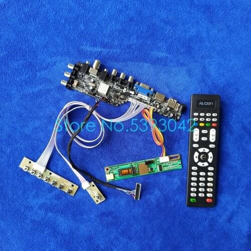 Fit LP154W01 (A5)/(A5)(AG)/(A5)(AR)/(A5)(K1)/(A5)(K2) 1280*800 DVB-C 30-Pin LVDS AV digital 3663 1CCFL controller board kit