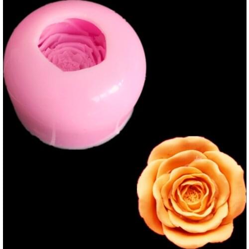 Rose shape silicone soap corner mold Chinese cake tool 3D chocolate tool for cake shop decoration accessories kitchen tool KLM