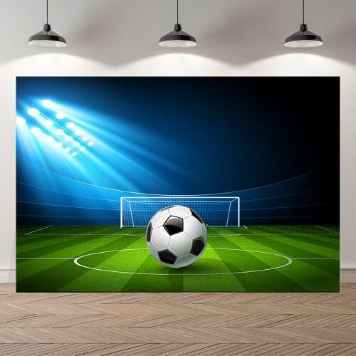 SeekPro Sports Star Banner Football Stadium Grassland Baby Birthday Boy Backdrop Vinyl Photography Background Photo Studio