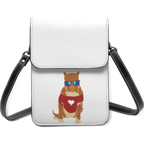 Pit Bull Shoulder Bag Shopping Woman Mobile Phone Bag Gift Retro Leather Bags