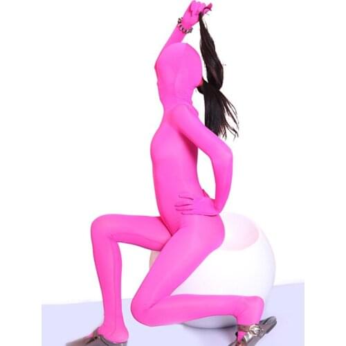 Women Fashion Shapewear Ultrathin Perspective Ice Silk All Inclusive Tights Mode Legs Zipper Open Crotch Bodysuit Fun Corset