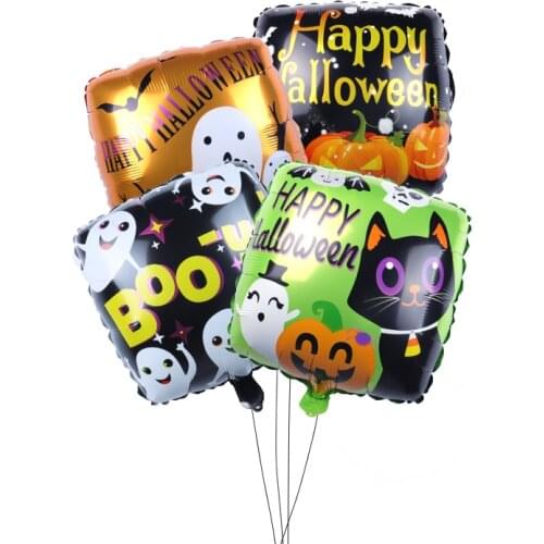 1p Halloween Pumpkin Ghost Balloon Halloween Party Decorations Aluminum foil Helium balloon Cartoon Children Globos Baby Balloon