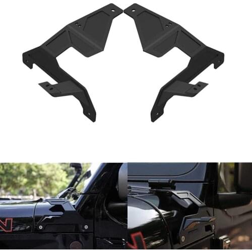 2Pcs A Pillar Mount LED Light Bar Mounting Brackets Aluminum Alloy Position Lights Holder For Jeep Wrangler JL Unlimited 2018