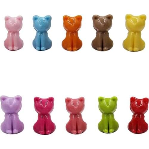 50PCS Solid color Cute Cat Kids bead Loose Spacer Beads DIY Jewelry Accessories Necklace Bracelet Making Hot Sale Fashion New