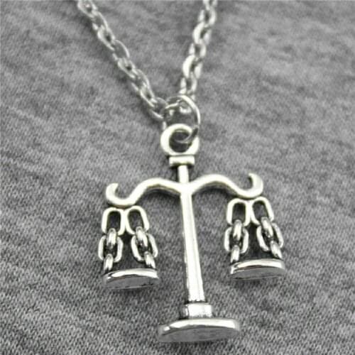 Accessories for jewelry charm DIY 22x17mm BalanceLaw Scales chains necklace 1pcs