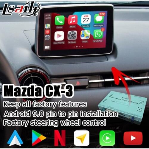 Android / carplay interface box for new Mazda CX-3 with GPS navigation youtube video interface box waze yandex by Lsailt