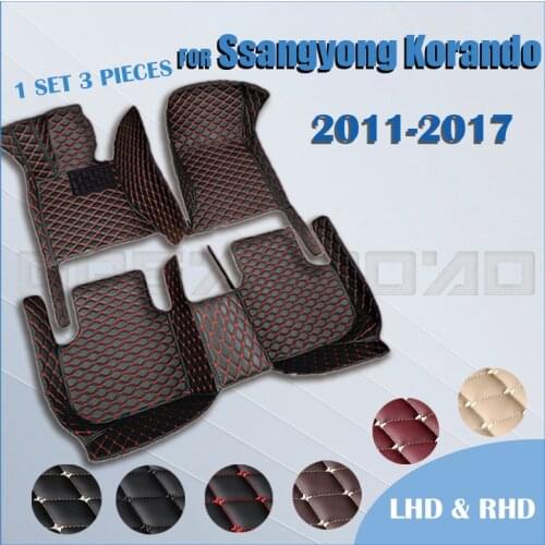 Car floor mats for ssangyong Korando 2011-2017 Custom auto foot Pads automobile carpet cover