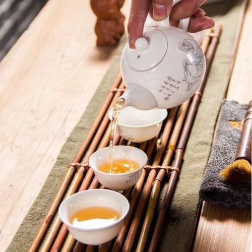 Chinese Style Handmade White Porcelain Teapot Ivory White Teapot Ceramic Tea Set Tea Set Pu Oolong Tea Strainer Home Decoration