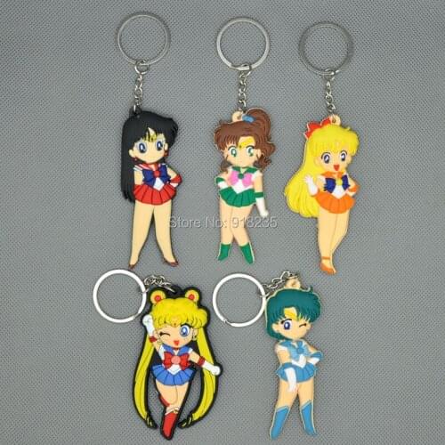 New 5 Styles Character Venus Jupiter Mars Mercury Figure Keychain Charm Keyring PCXB