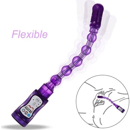 Long Anal Vibrators Sex Toys for Women G Spot Massager Flexbile Dildo Vibrator Anal Beads Silicone Butt Plug Adult Products