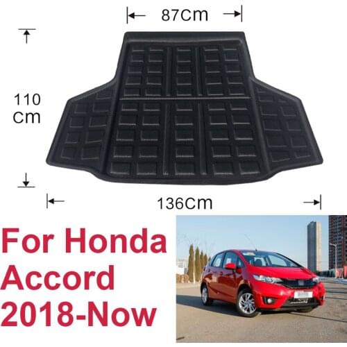For Accord 2018-Now + Auto Car Rear Boot Cargo Liner Tray Trunk Luggage Floor Carpet Carpets Pad Mat