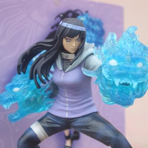Anime NARUTO Figurine Hyuuga Hinata Twin Lions Fist PVC Figure Model Toy 23cm