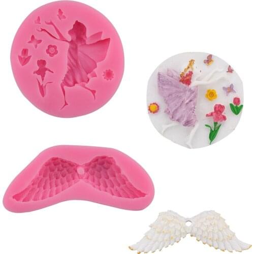 Angel Wing Shape Cake Silicone Resin Mold Cake Decorating Tools Chocolate Fondant Soap DIY Baking Mould