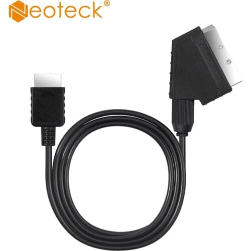Neoteck 1.8m RGB Scart Cable Suitable for PS3 PS2 PS1 Compatible with PAL Console (EU, AU) only, not for NTSC (USA,JAP)