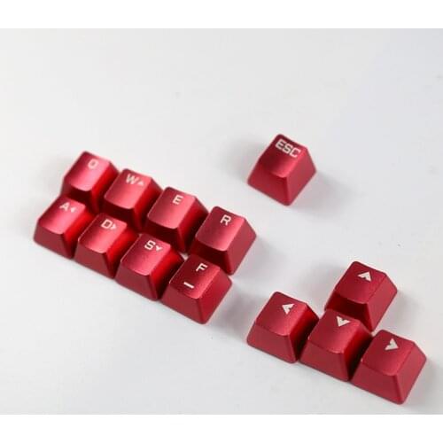 Mechanical Keyboard 13 Key Metal Keycap Computer Peripheral Game Competitive Cross Shaft Aluminum Alloy ASDF Direction Button